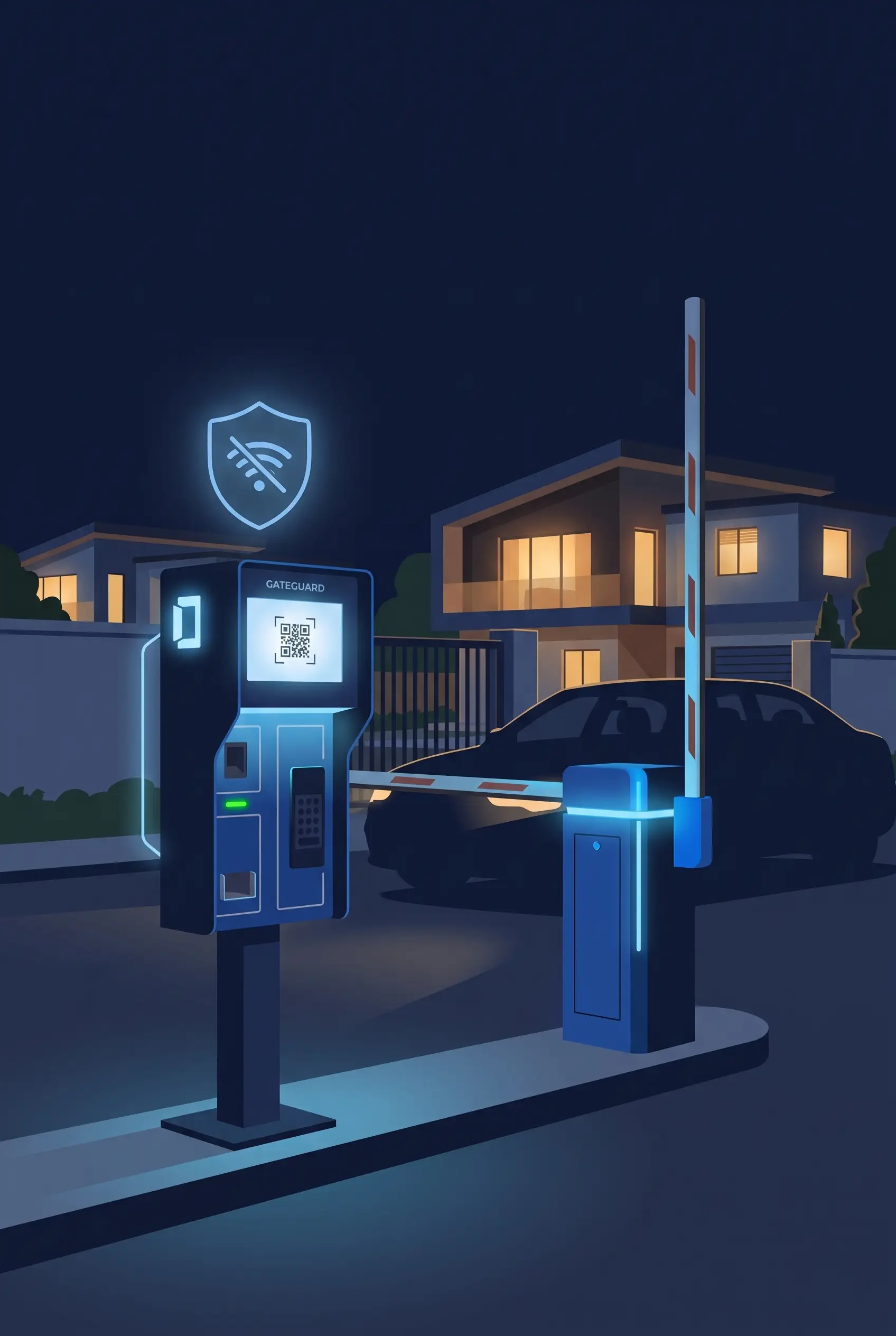 Caseta Gateguard operando sin internet: los accesos siguen funcionando con la caché local del sistema